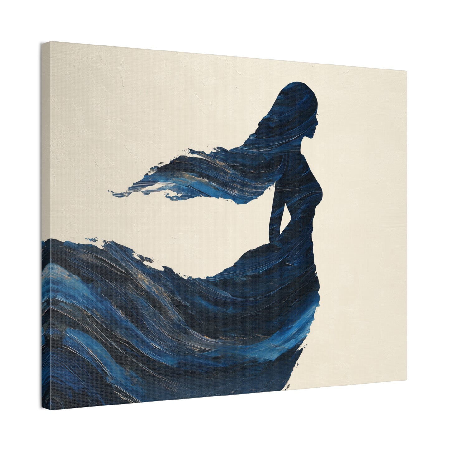 Waters Within -Elegant Wave Canvas Art, Boho Wall Decor, Ocean Themed Artwork, Gift for Her, Home Decor, Beach House Decoration