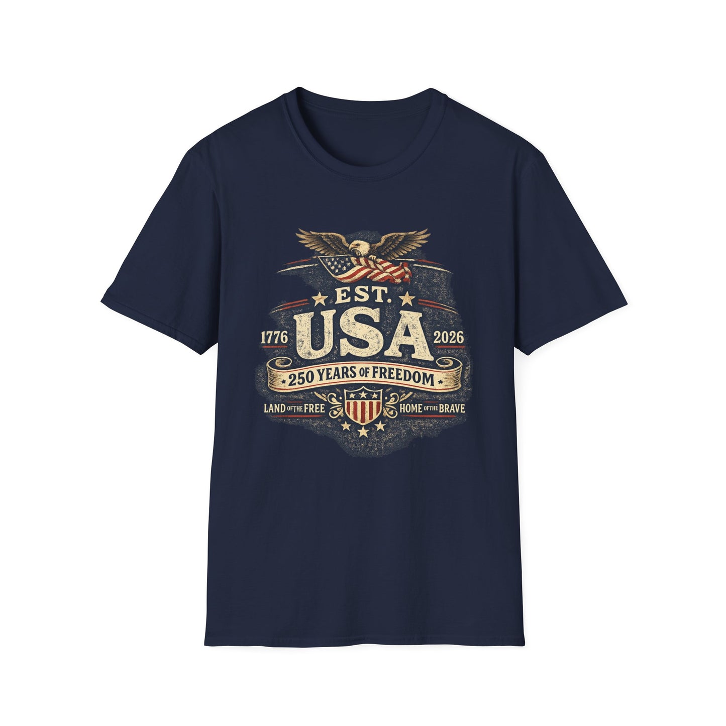 USA Established 1776–2026 Vintage Eagle T-Shirt — 250 Years of Freedom