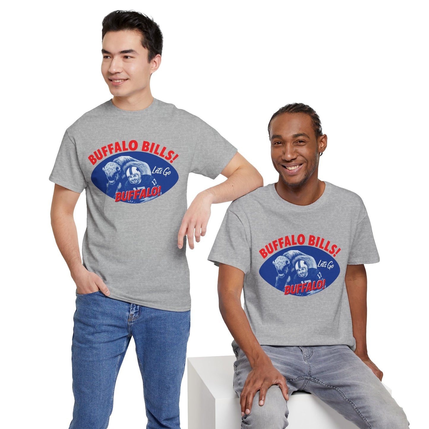 What is Old is New Again Buffalo Bills Tee -Heavy Cotton Tee, unisex sports shirt, fan apparel, game day shirt, gift for football lovers, team pride clothing