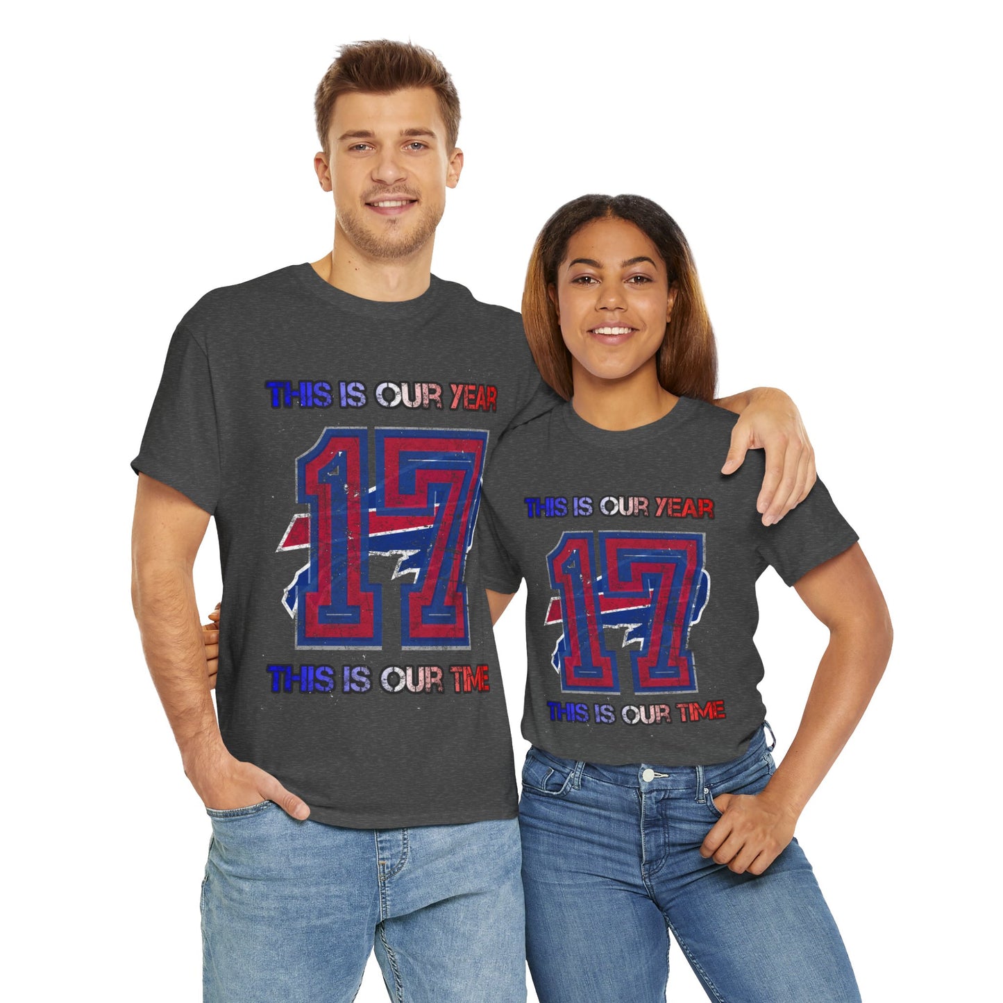 This Is Our Year 17 -Celebratory Unisex Heavy Cotton Tee, Customizable Year Shirt, Perfect for Birthdays, Team Events, Youth Spirit Gear, Everyday Comfort