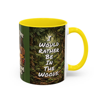 "My Spore Time Is Spent Mushroom Hunting" #2 Accent Coffee Mug (11/15oz)