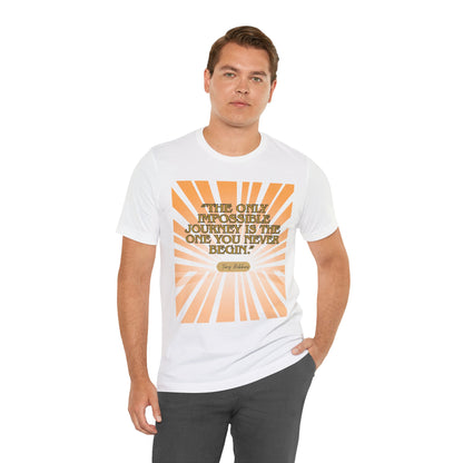Inspiring Quote Tee, Unisex Jersey Short Sleeve Tee, Motivational T-Shirt, Gift for Dreamers, Positive Vibes Apparel, Journey Inspiration