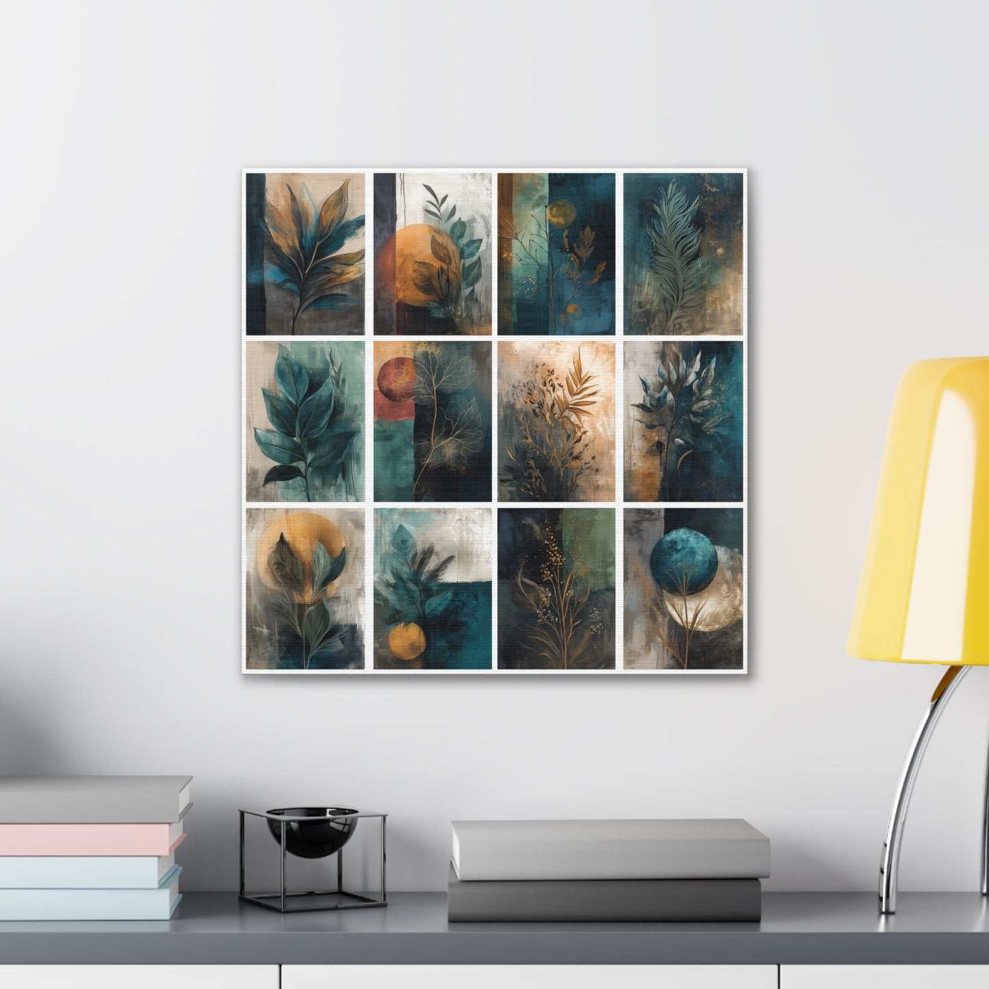 Blue Green Series #5 -Botanical Wall Art, Nature-Inspired Home Décor, Eco-Friendly Canvas Print, Greenery Art Piece, Living Room Wall Hanging