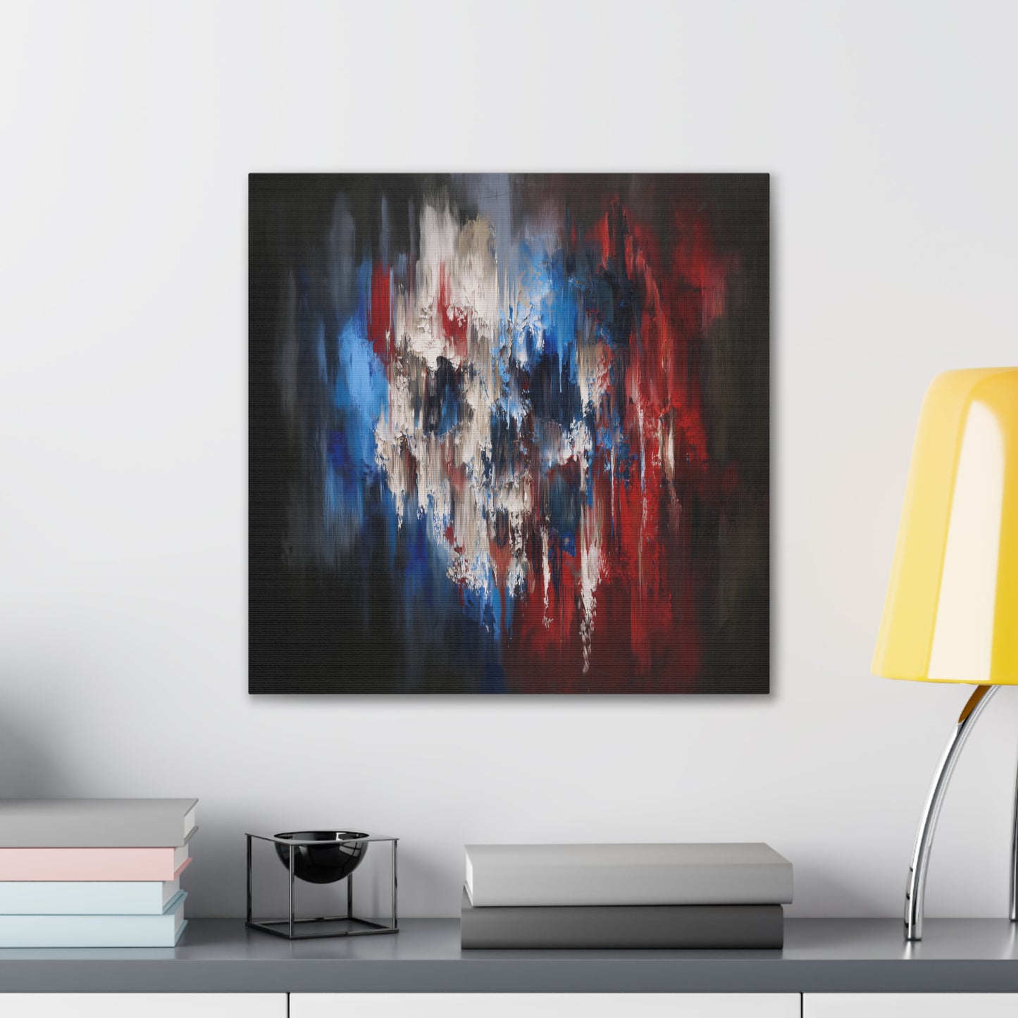 Running Colors - Abstract  Red, White and Blue Art