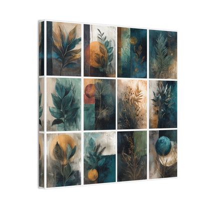 Blue Green Series #5 -Botanical Wall Art, Nature-Inspired Home Décor, Eco-Friendly Canvas Print, Greenery Art Piece, Living Room Wall Hanging