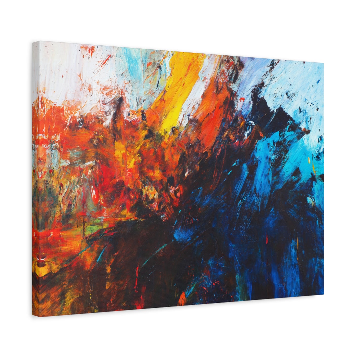 Fire and Ice --Vibrant Abstract Canvas Art, Decorative Wall Art, Modern Home Decor
