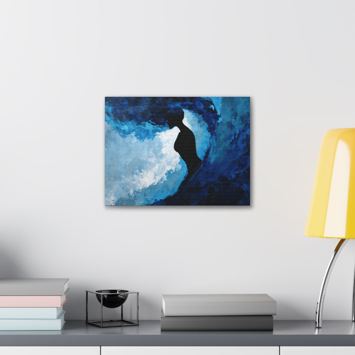 Waves of Form -Serene Abstract Canvas Wall Art, Ocean Wave Decor, Home Transformations, Inspirational Art, Gifts for Art Lovers, Blue Wave Print