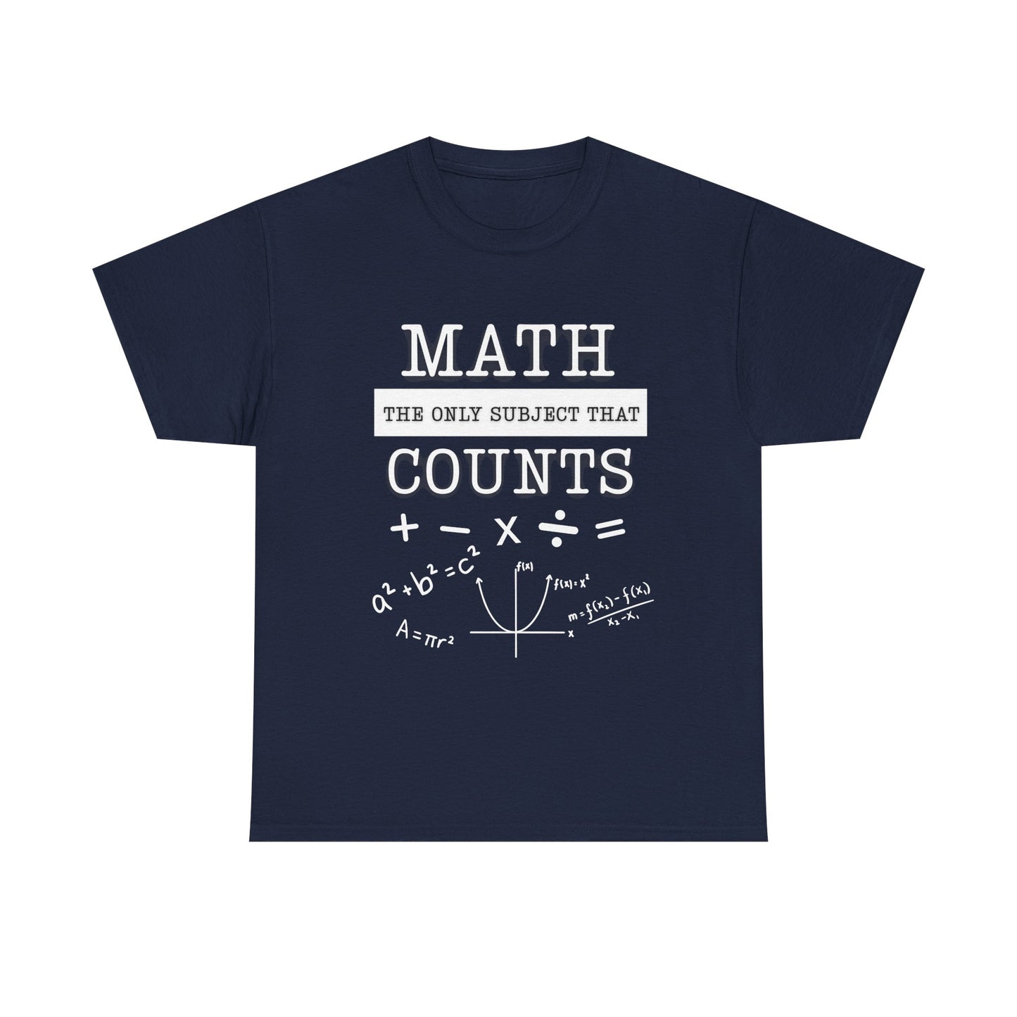Math Counts -Unisex Heavy Cotton Tee, Funny Math Shirt, Gift for Teachers, Math Lovers, Back to School T-Shirt
