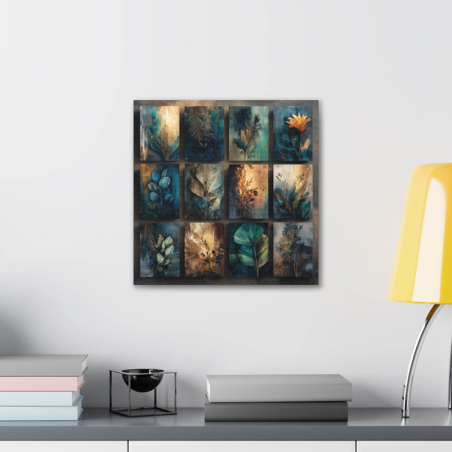 Natures Blue Green Series #2 -Botanical Wall Art, Nature-Inspired Home Décor, Eco-Friendly Canvas Print, Greenery Art Piece, Living Room Wall Hanging