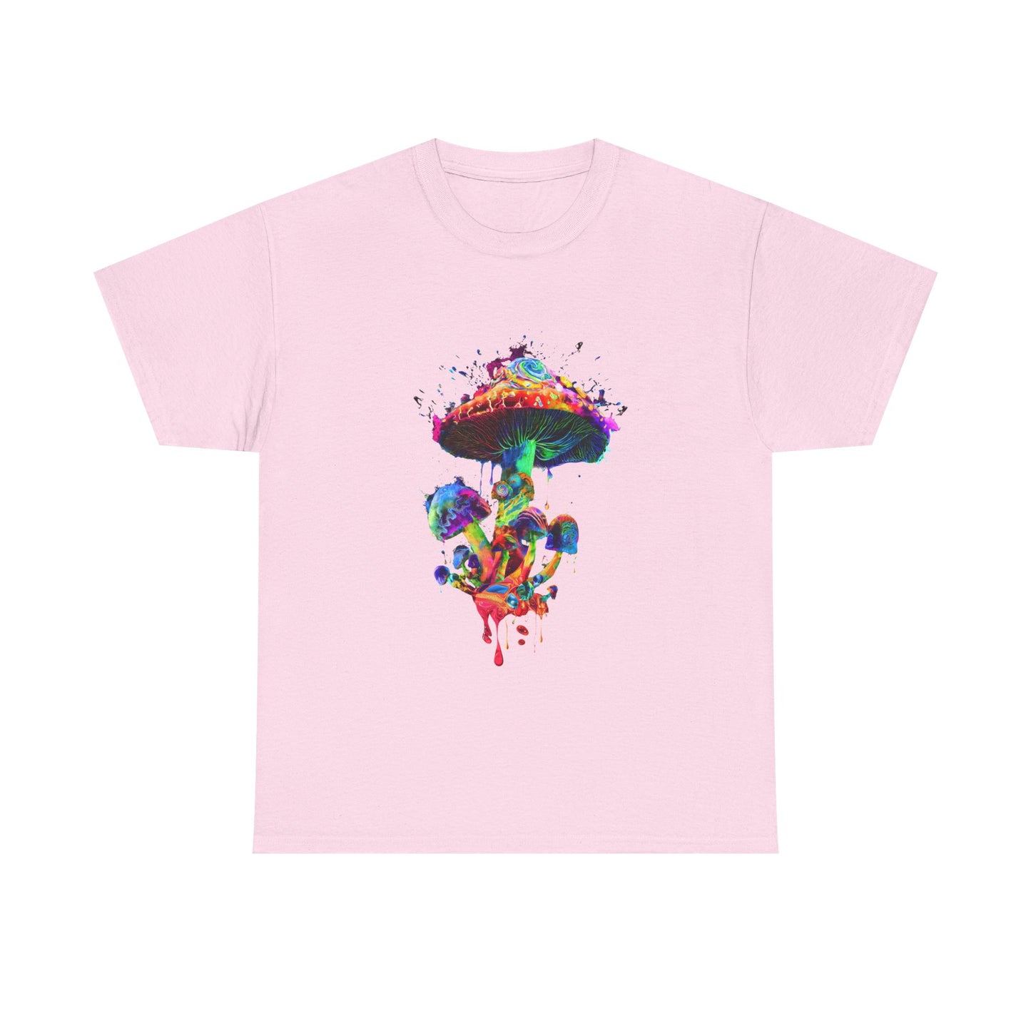 Tie Dye Psychedelic Mushroom 4  -Tee, Unisex Heavy Cotton T-Shirt, Vibrant Graphic Shirt, Perfect for Festivals, Eco-friendly Gift, Casual Wea