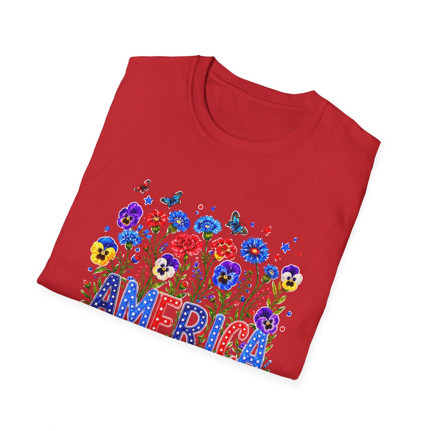 America 250th Birthday T-Shirt – July 4, 1776–2026 Patriotic Floral Tee