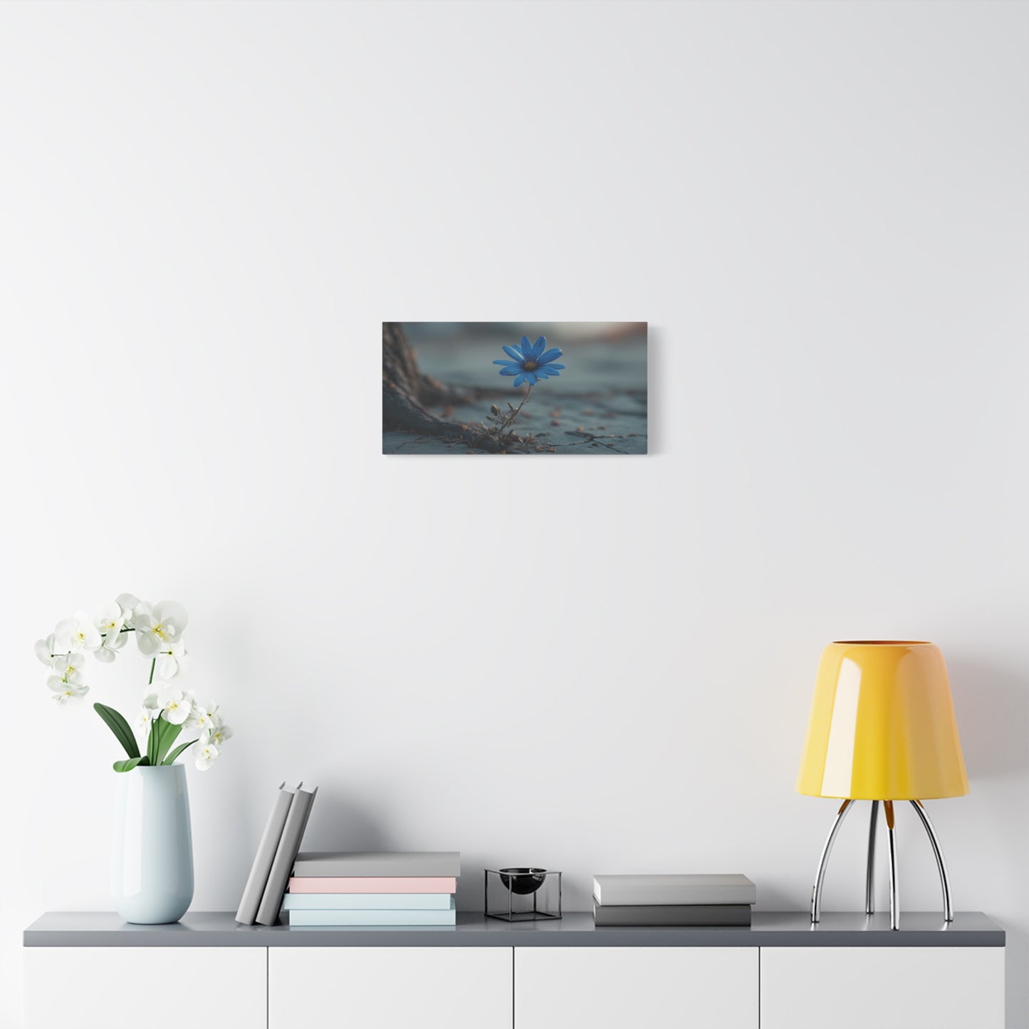 Defiant Bloom: Resilience in Gray, Hope from Stone, Nature's Triumph--1aceswild.myshopify.com