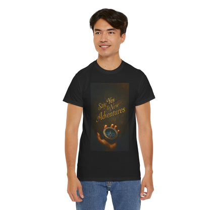 Adventure Themed Unisex Heavy Cotton Tee, Motivational T-Shirt, Travel Shirt, Gift for Explorers, Adventure Lovers, Nature Gift