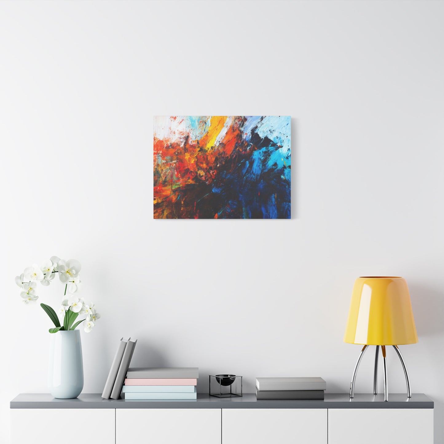 Fire and Ice --Vibrant Abstract Canvas Art, Decorative Wall Art, Modern Home Decor