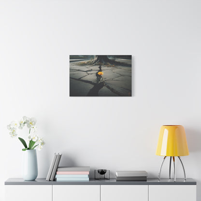 Resilience: Yellow Flower Against Concrete, Urban Nature Photography--1aceswild.myshopify.com