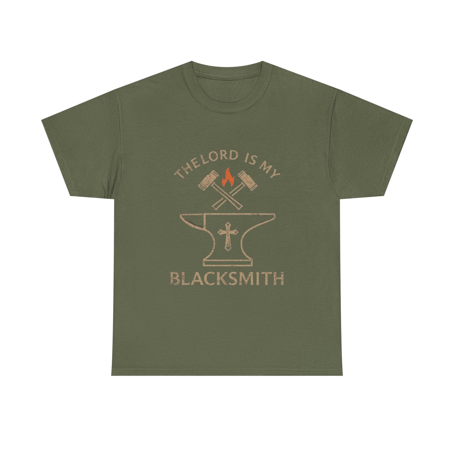 Christian Blacksmith T‑Shirt — "The Lord Is My Blacksmith" Faith Tradesman Tee