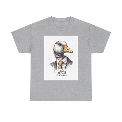 Serious Goose T-Shirt | Funny Animal Tee, Quirky Graphic Tee, Gift for Animal Lovers, Casual Wear, Unique Birthday Gift