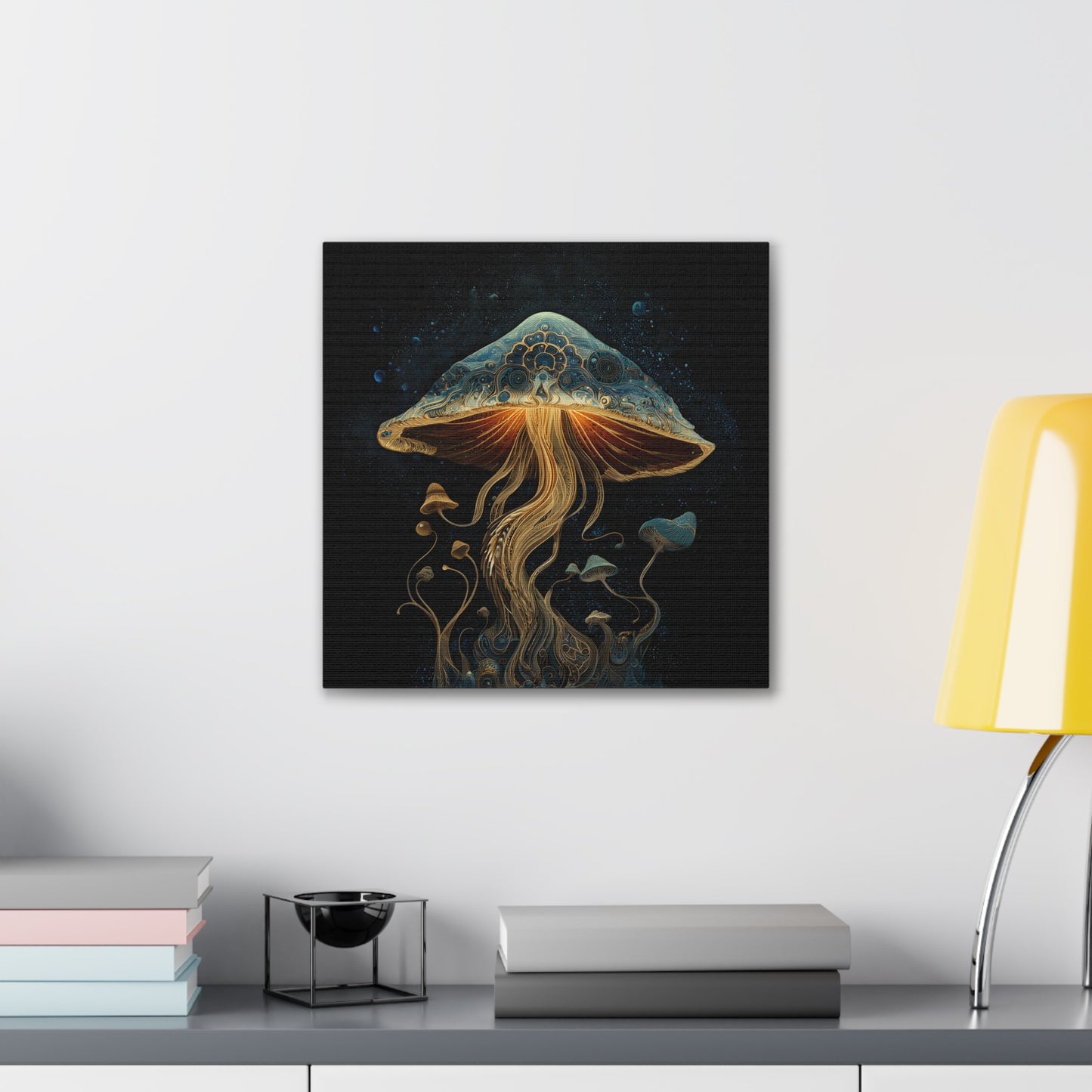 ThirdEye -Mushroom Canvas Art, Stretched Wall Decor, Bohemian Home Decor, Psychedelic Wall Art, Nature-Inspired Art