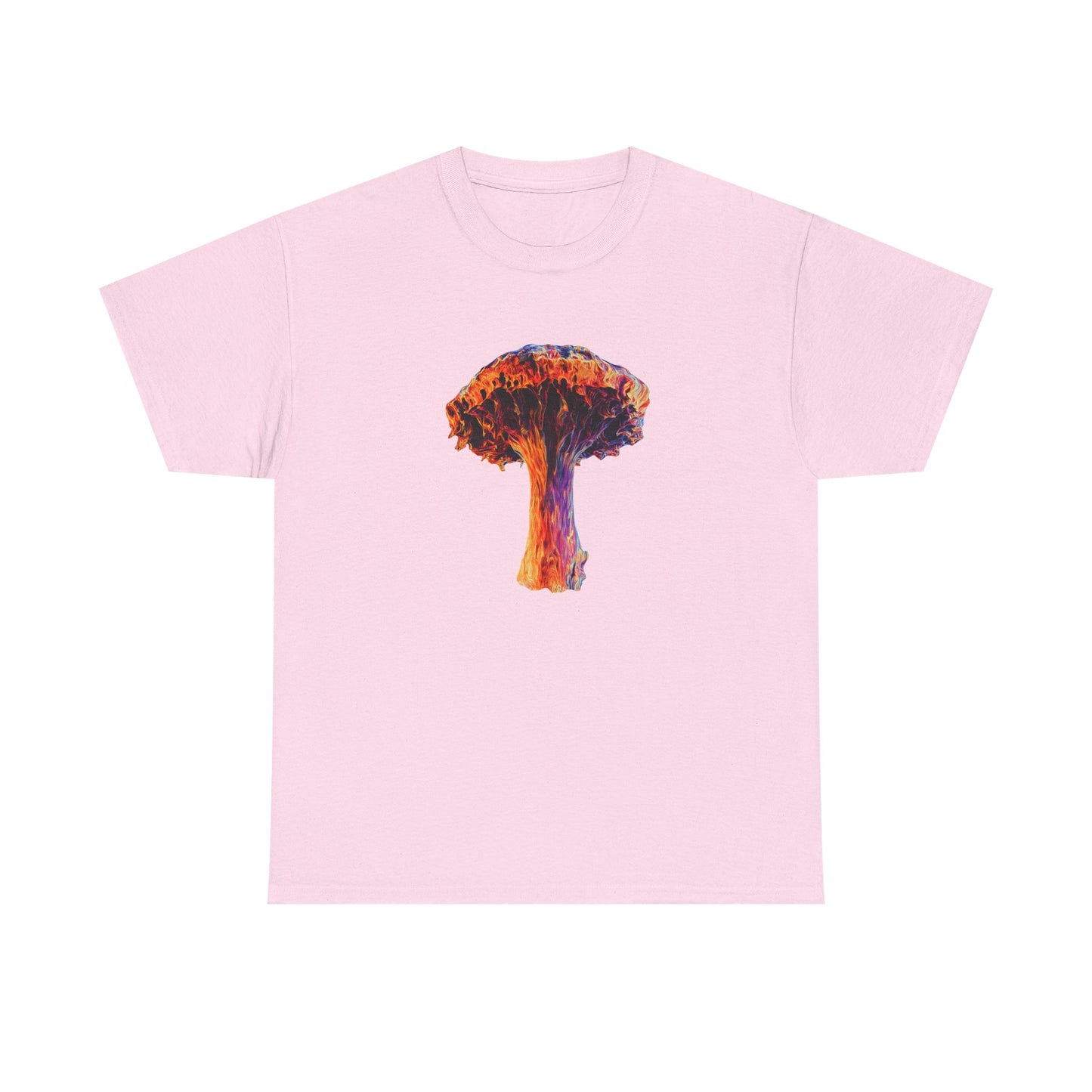 Colorful Psychedelic Mushroom 3 -Tee, Unisex Heavy Cotton T-Shirt, Vibrant Graphic Shirt, Perfect for Festivals, Eco-friendly Gift, Casual Wea