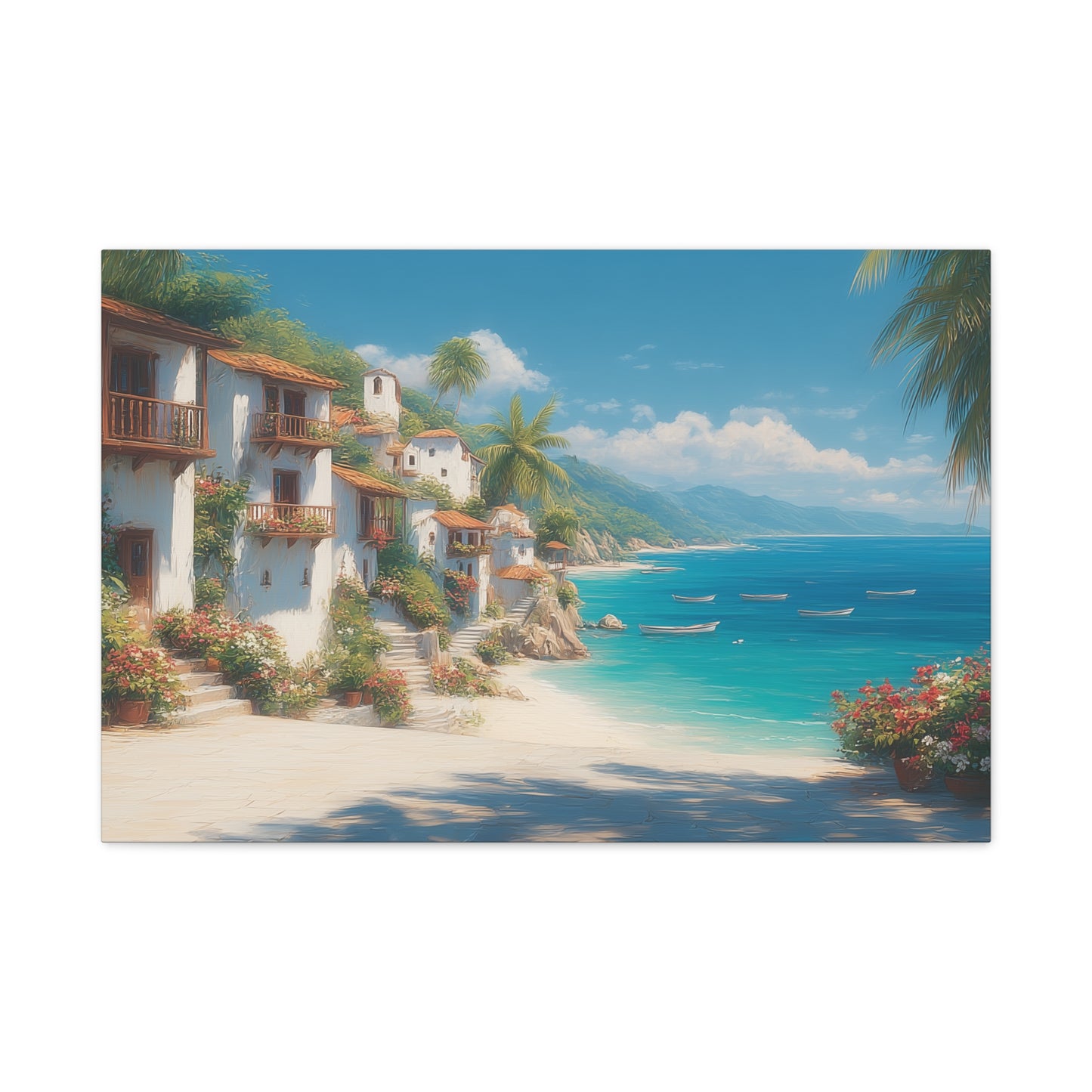 Sea Side -Coastal Serenity Canvas Print, Beach Decor, Wall Art for Home, Gift for Beach Lovers