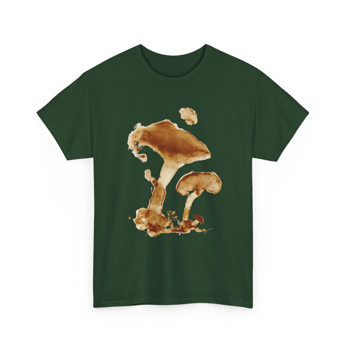 Artistic Spore Print Mushroom Graphic Tee, Unisex Heavy Cotton T-Shirt, Stylish Casual Wear, Eco-Friendly Gift, Nature Lover Apparel