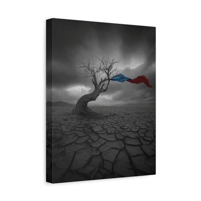 Twisted in the Wind. Stretched Canvas Print, Artistic Wall Decor, Modern Art.