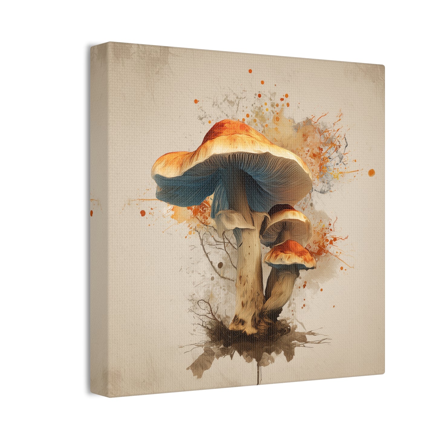 Mycelium Spread -Mushroom Canvas Art, Stretched Wall Decor, Bohemian Home Decor, Psychedelic Wall Art, Nature-Inspired Art
