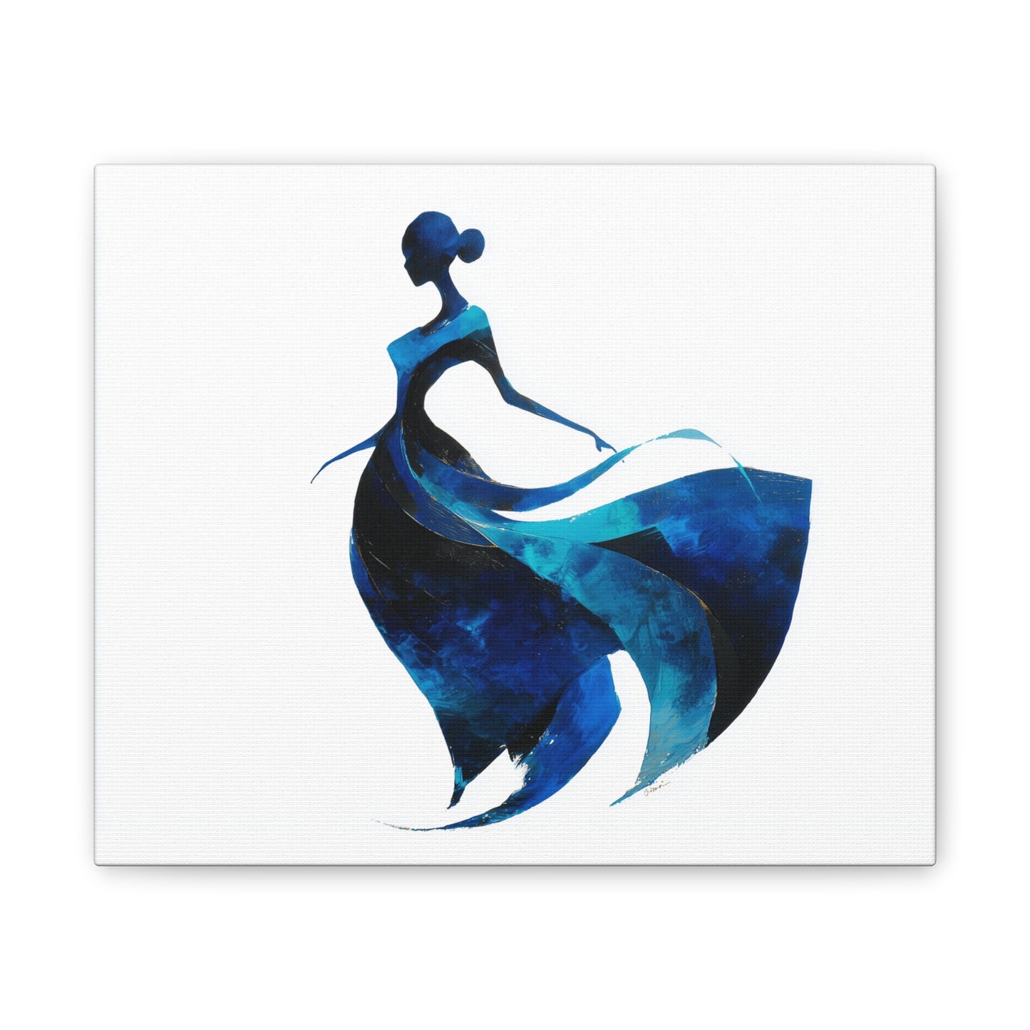 Copy of Dancing with the Water Series #5 -Elegant Silhouette Canvas Wall Art, Abstract Decor for Home, Gift for Women, Living Room Artwork, Dance Theme Decoration
