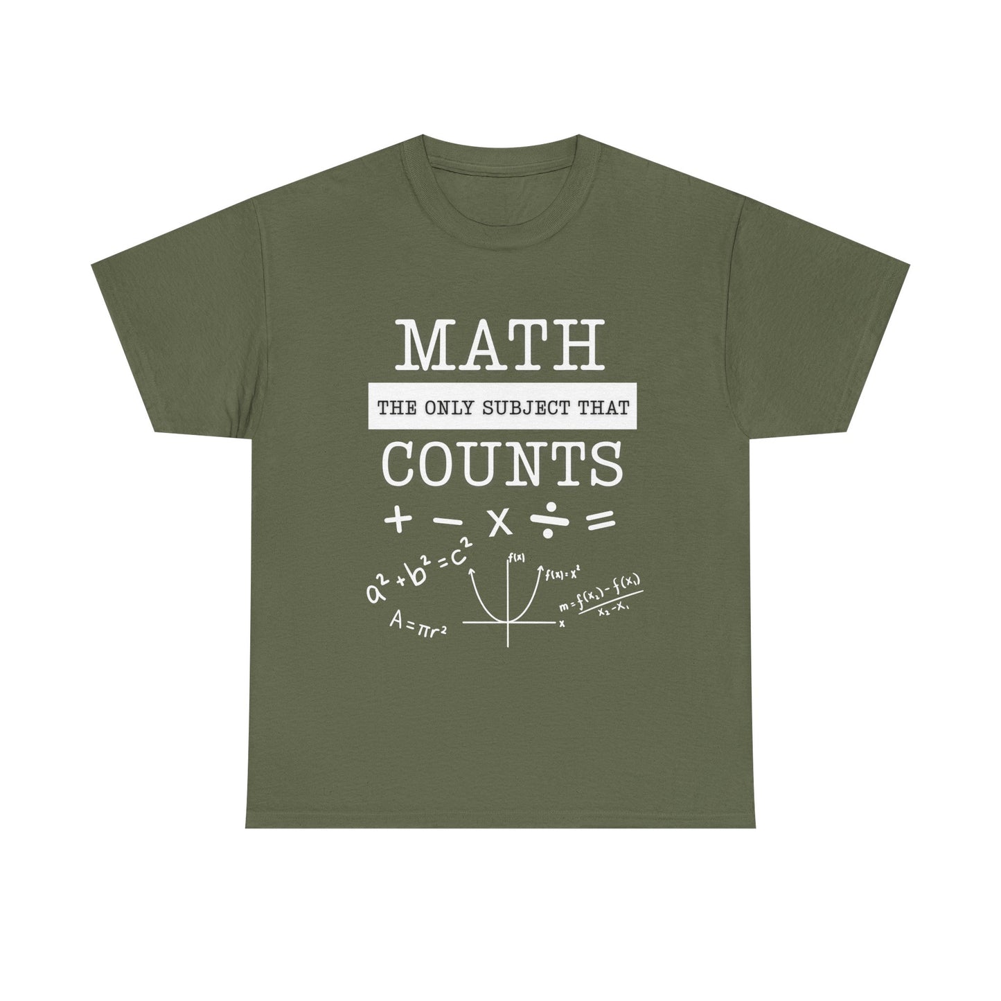 Math Counts -Unisex Heavy Cotton Tee, Funny Math Shirt, Gift for Teachers, Math Lovers, Back to School T-Shirt