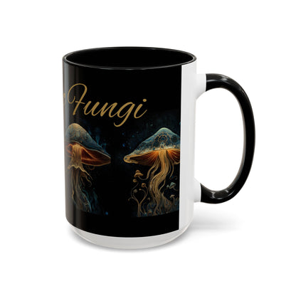 Dark Fantastic Fungi Coffee Mug - Magical Ocean Mushroom Art (11/15oz)
