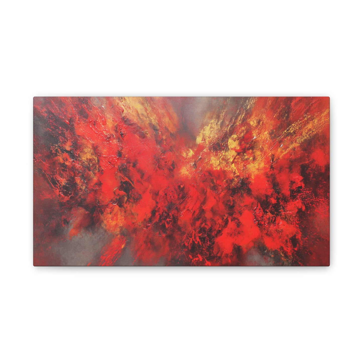 Exploding With Love -Abstract Red Canvas Wall Art