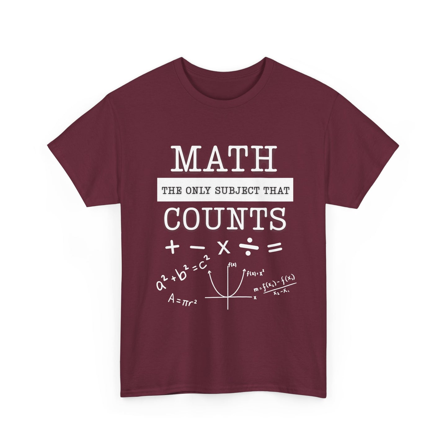 Math Counts -Unisex Heavy Cotton Tee, Funny Math Shirt, Gift for Teachers, Math Lovers, Back to School T-Shirt