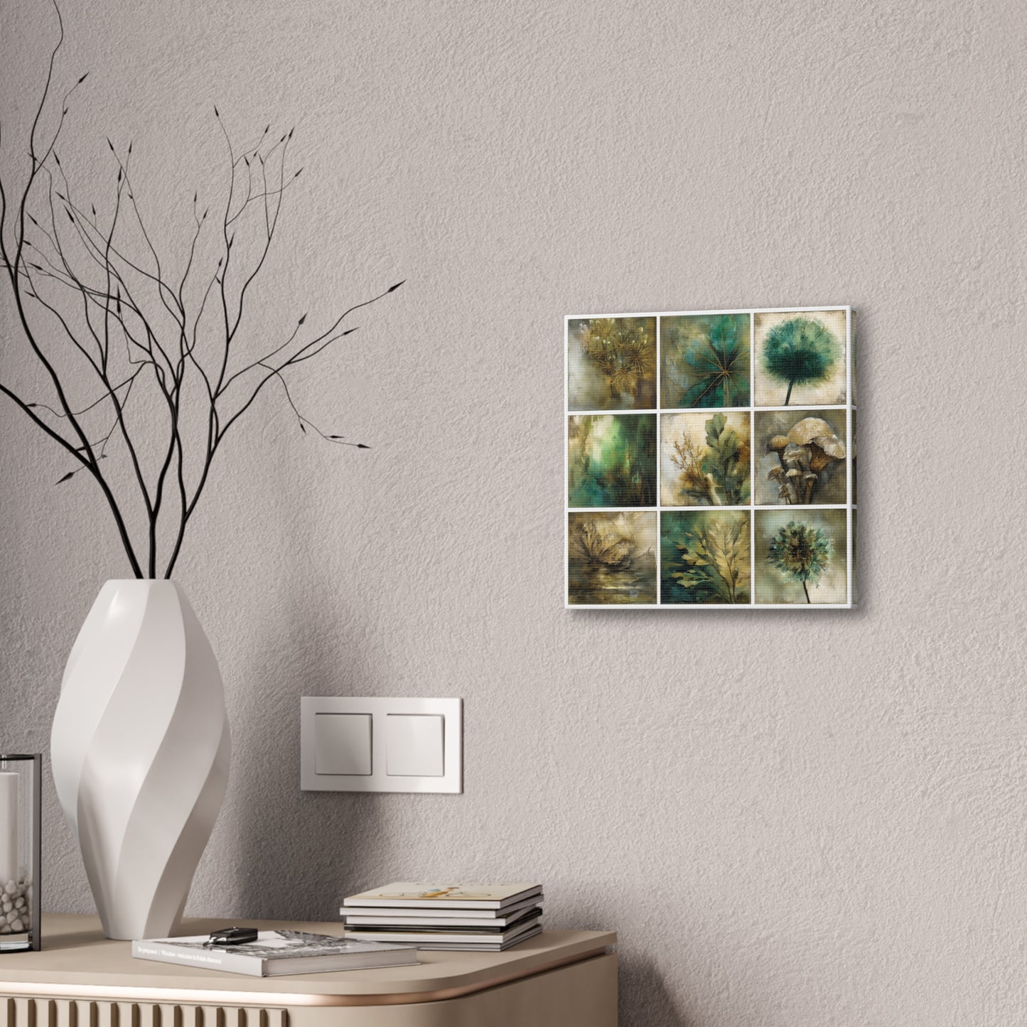 Natures Green Series #3 -Botanical Wall Art, Nature-Inspired Home Décor, Eco-Friendly Canvas Print, Greenery Art Piece, Living Room Wall Hanging