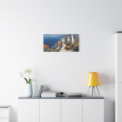 "Mediterranean Bliss" --Scenic Canvas Wall Art, Coastal Decor, Home Decoration, Mediterranean Landscape