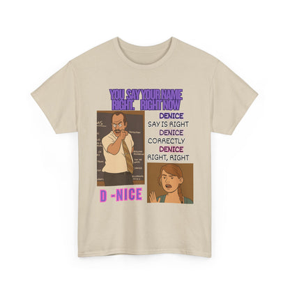 D-Nice Funny Unisex T-Shirt with Quirky Design, Humor Tee, Gift for Friends, Casual Wear, Unique Graphic Tee, Cartoon T-Shirt