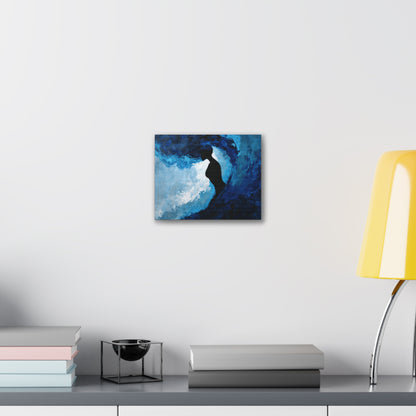 Waves of Form -Serene Abstract Canvas Wall Art, Ocean Wave Decor, Home Transformations, Inspirational Art, Gifts for Art Lovers, Blue Wave Print