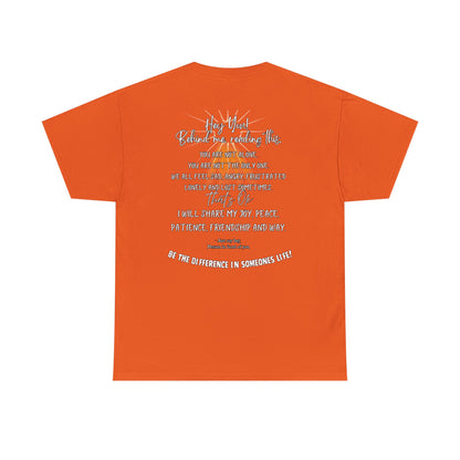 Inspirational Message Tee — 'Hey You! Behind Me, Reading This' Encouragement Shirt