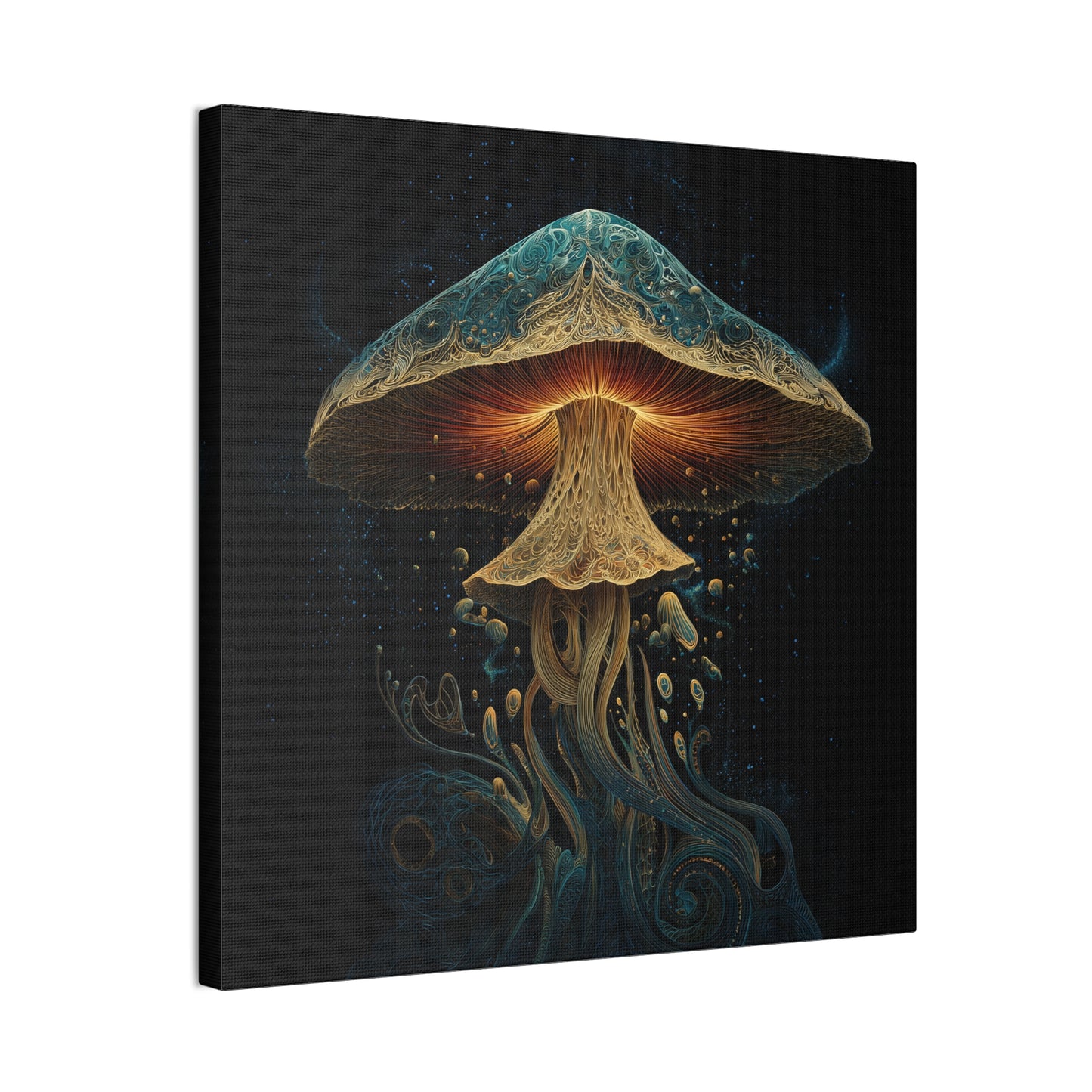Mind Awakening -Mushroom Canvas Art, Stretched Wall Decor, Bohemian Home Decor, Psychedelic Wall Art, Nature-Inspired Art