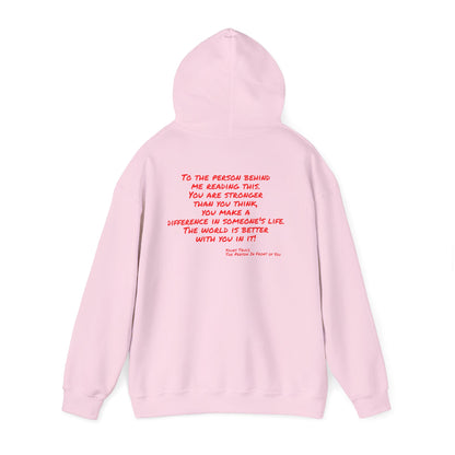 Better World - Inspirational Quote Hoodie — "You Are Stronger Than You Think" Back Print