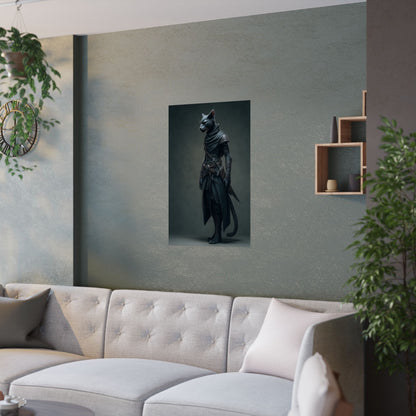 Tabaxi Rogue Satin PAPER POSTER — Dark Fantasy Wall Art