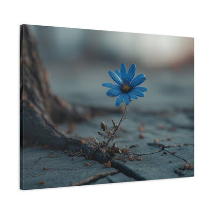 Defiant Bloom: Resilience in Gray, Hope from Stone, Nature's Triumph--1aceswild.myshopify.com