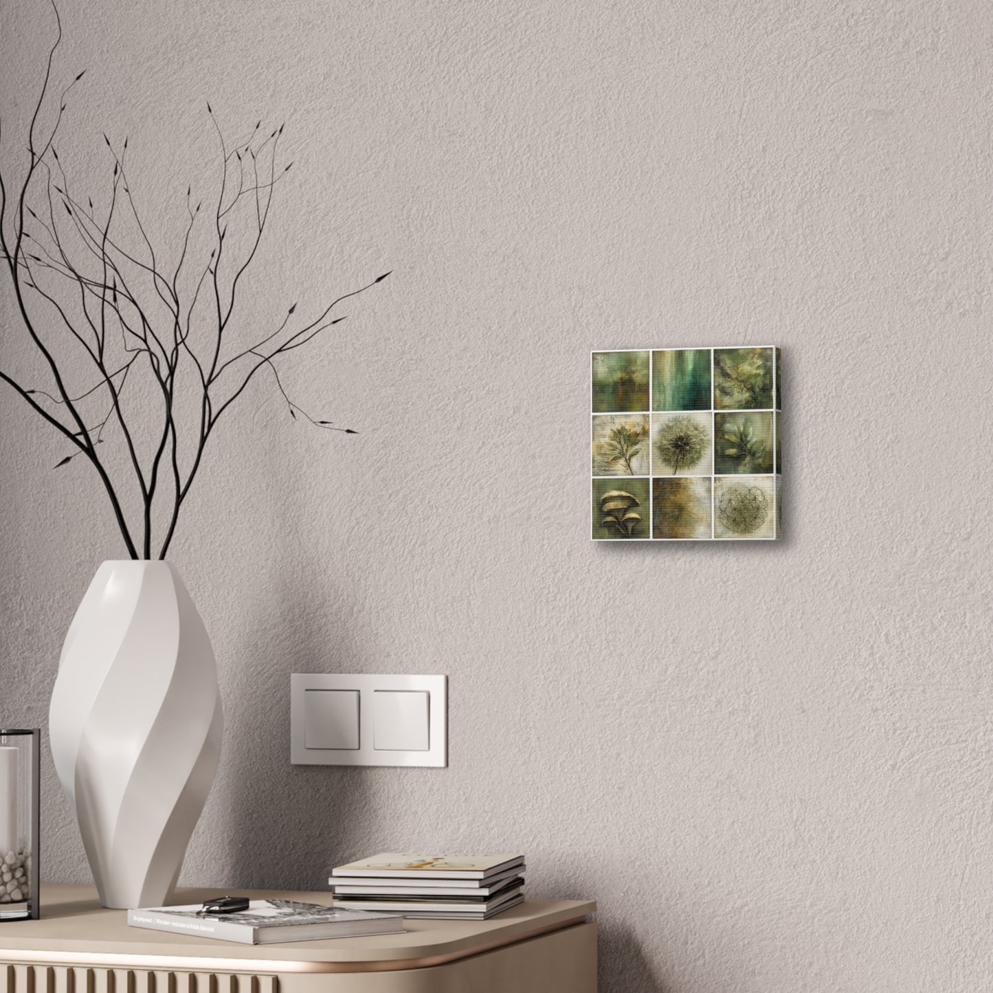 Natures Green Series #1 -Botanical Wall Art, Nature-Inspired Home Décor, Eco-Friendly Canvas Print, Greenery Art Piece, Living Room Wall Hanging