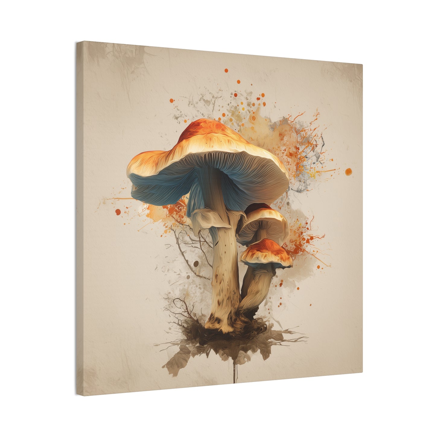 Mycelium Spread -Mushroom Canvas Art, Stretched Wall Decor, Bohemian Home Decor, Psychedelic Wall Art, Nature-Inspired Art