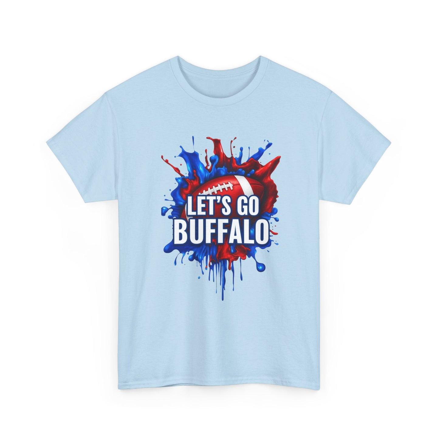 Let's Go Buffalo Splat -Buffalo Sports Fan Tee - Let's Go Buffalo Shirt, Game Day Apparel, Unisex Cotton T-Shirt, Tailgate Wear, Football Team Gear