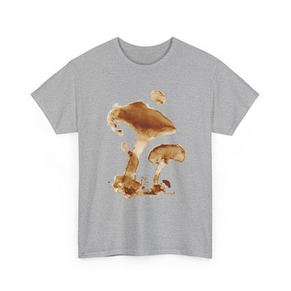 Artistic Spore Print Mushroom Graphic Tee, Unisex Heavy Cotton T-Shirt, Stylish Casual Wear, Eco-Friendly Gift, Nature Lover Apparel