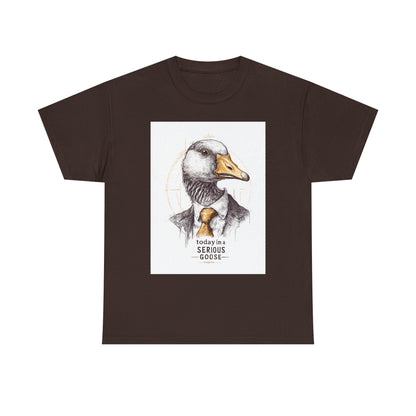 Serious Goose T-Shirt | Funny Animal Tee, Quirky Graphic Tee, Gift for Animal Lovers, Casual Wear, Unique Birthday Gift