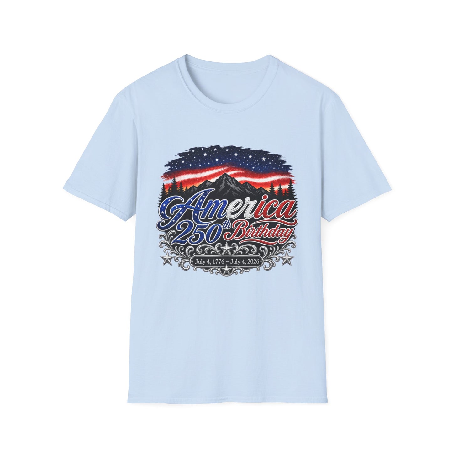America 250 Birthday T-Shirt – Patriotic USA Flag Design for Independence Day