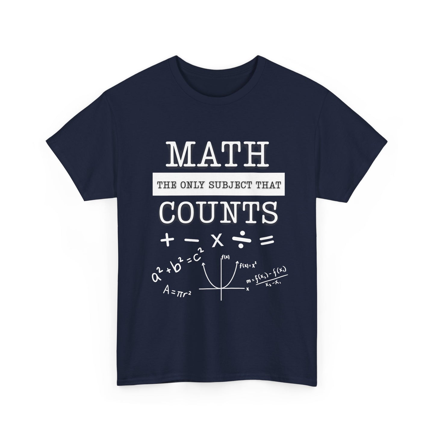 Math Counts -Unisex Heavy Cotton Tee, Funny Math Shirt, Gift for Teachers, Math Lovers, Back to School T-Shirt
