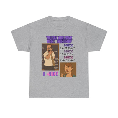 D-Nice Funny Unisex T-Shirt with Quirky Design, Humor Tee, Gift for Friends, Casual Wear, Unique Graphic Tee, Cartoon T-Shirt