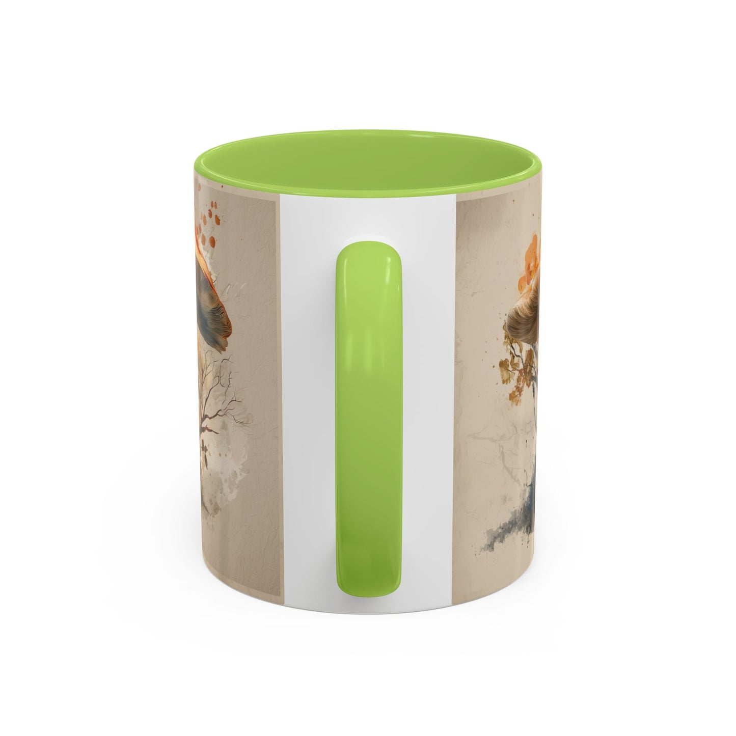 Mushroom Magic Accent Coffee Mug — 11/15oz Ceramic Cup with Woodland Fungi Design